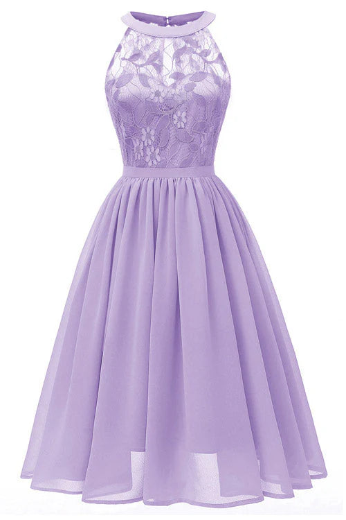 Weitese Dress Burgundy Sleeveless A-line Lace Cocktail Party Dress Sleeveless Chiffon Homecoming Dress