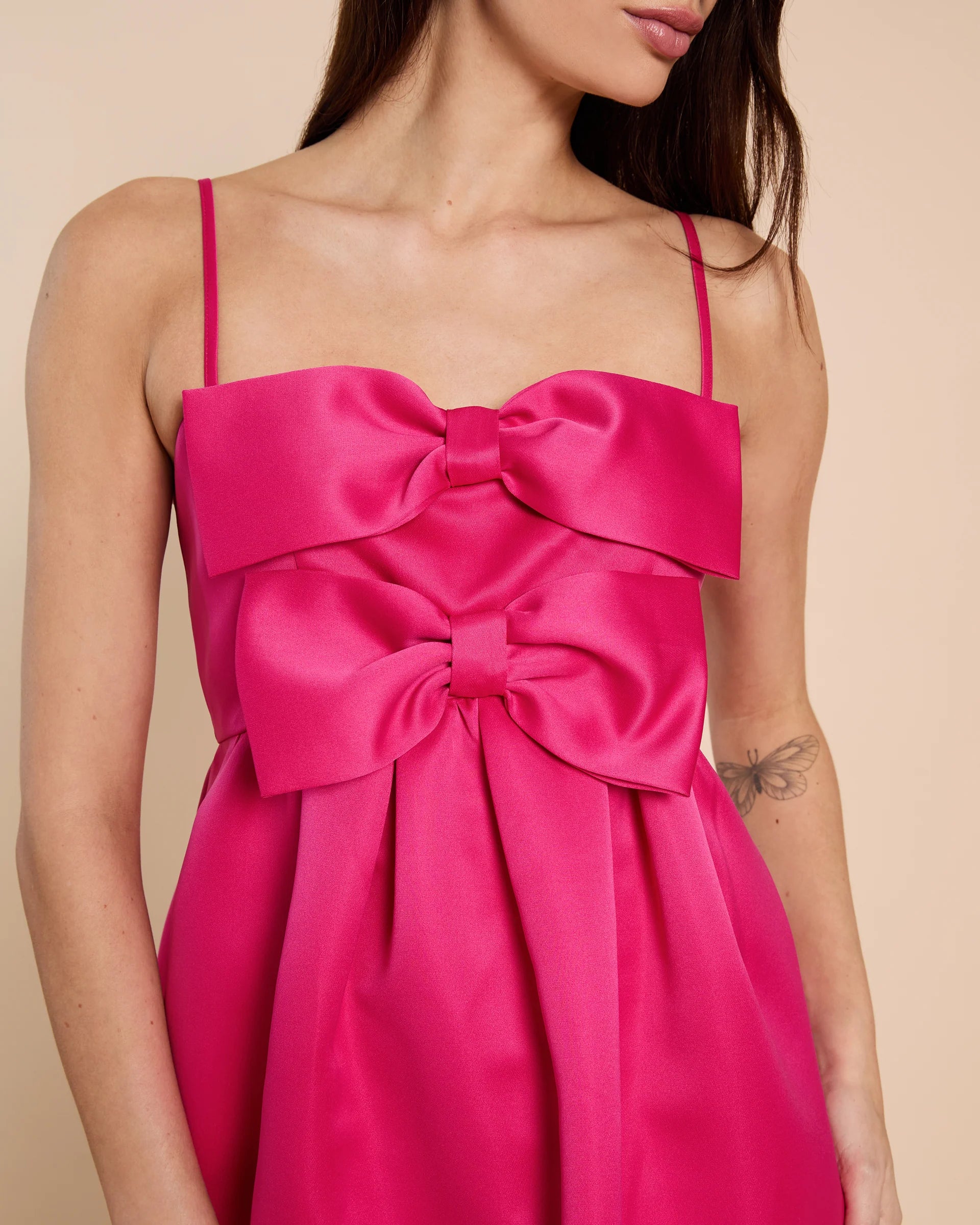 Weitese Dress Chic A-Line Knee-Length Sleeveless Cocktail Dresses Square Satin Bow knot Backless Homecoming Dress