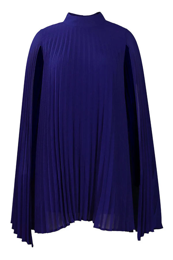 Weitese Dress Chic High-Neck Yellow Mini Cocktail Party Dress Long Sleeves Pleats Homecoming Dress