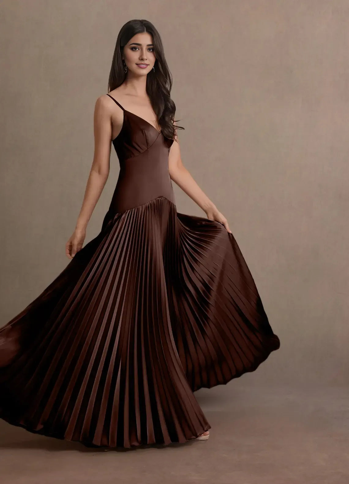 Vestido Weitese azul con tirantes finos, escote en V, elegante vestido largo de fiesta, sin mangas, espalda descubierta, de satén, vestido de noche de corte A. 