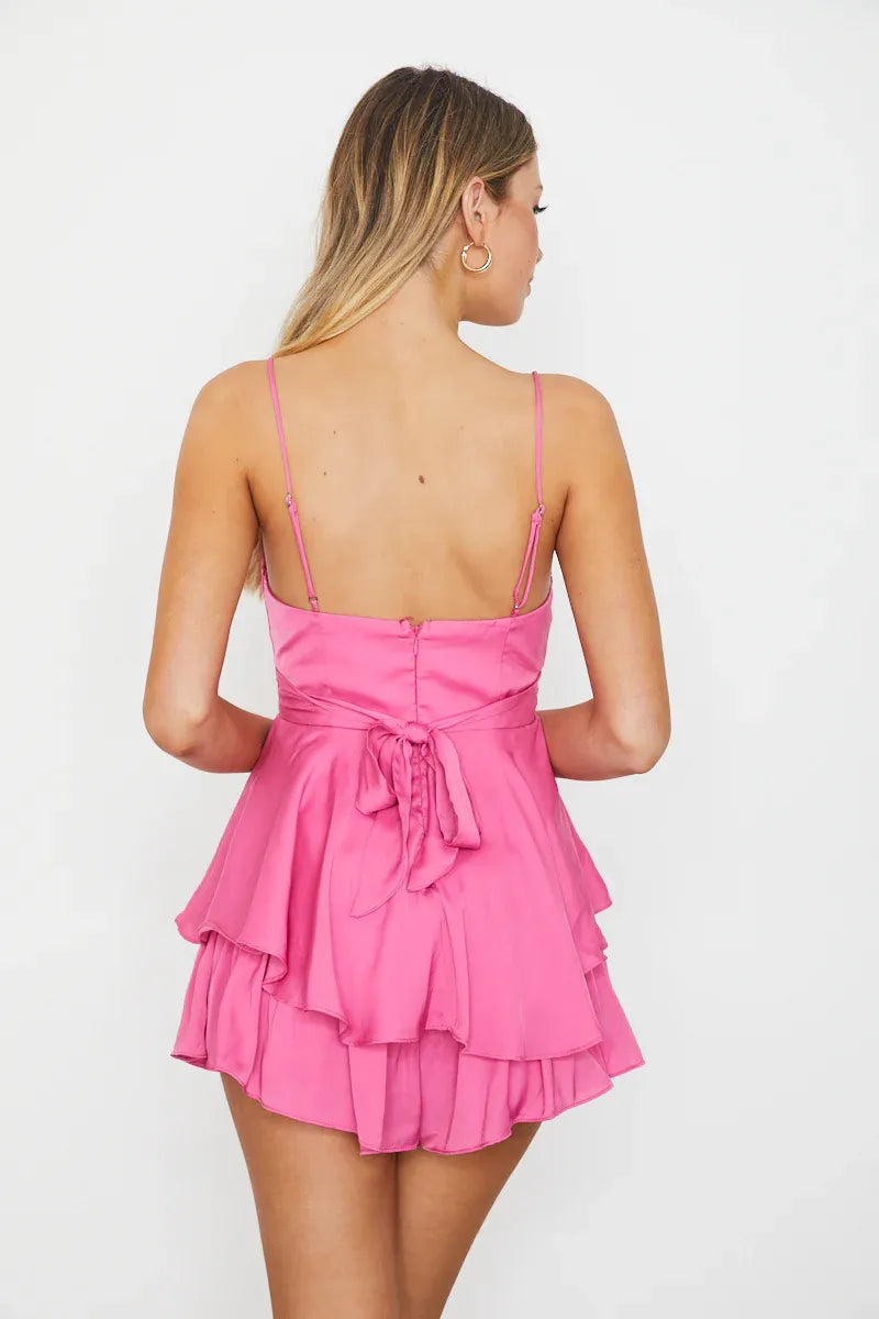 Cute Satin Short Mini Cocktail Dresses Simple Party Dress Lace Up Homecoming Dress