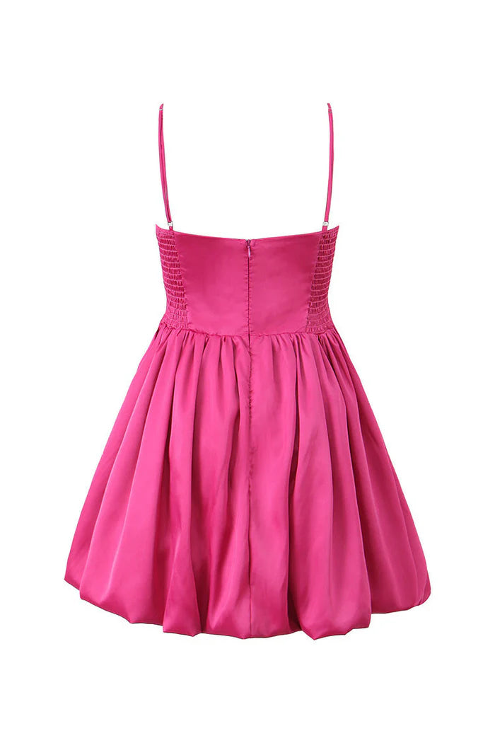 Weitese Dress Cute Sweetheart Spaghetti Straps Ruched Party Dress Sleeveless Backless Homecoming Dress