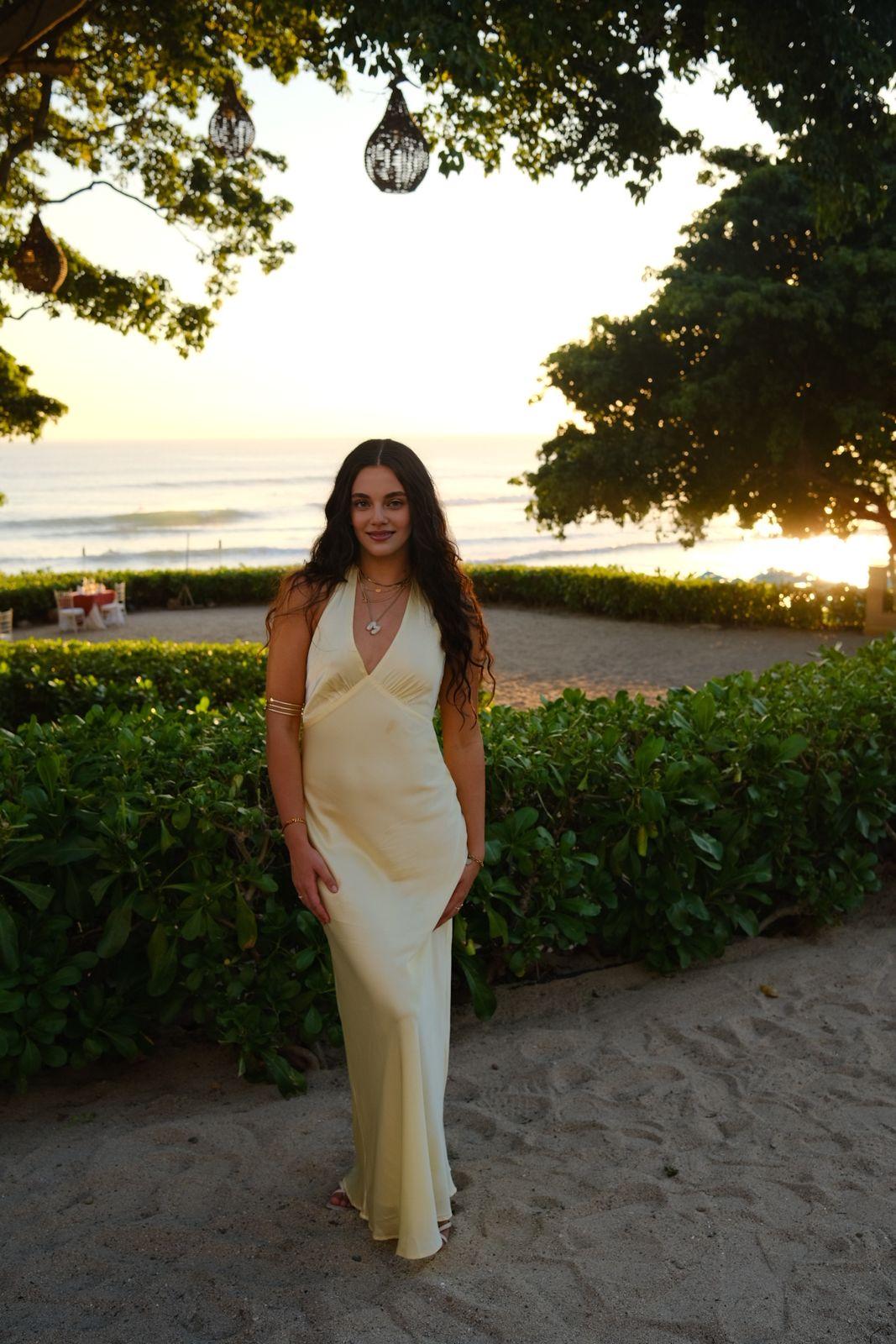 Weitese Dress Deep V Neck Maxi Dress Sheath Sleeveless White Satin Backless Lace Up Prom Dress