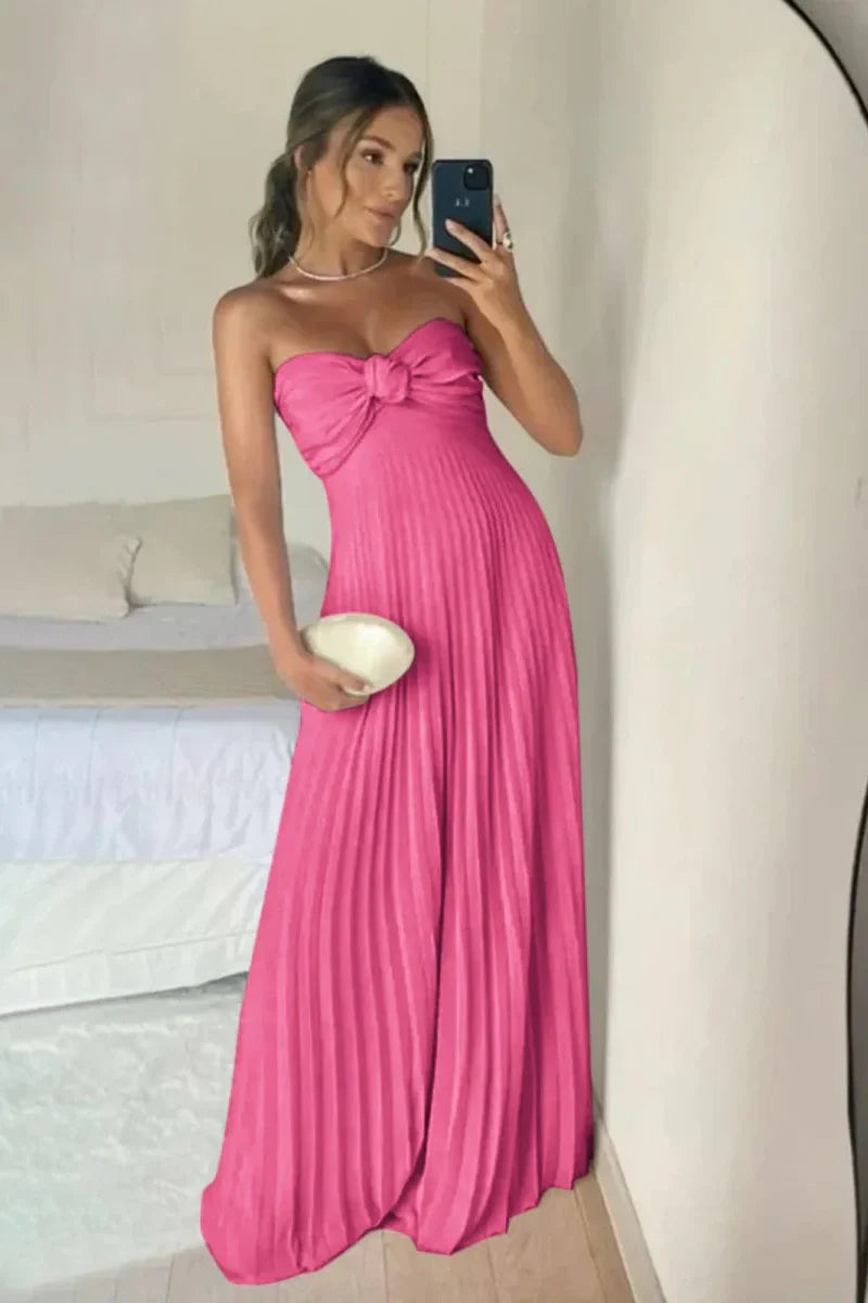 Weitese Dress Elegant A Line Sweetheart Pink Long Prom Dress with Ruffles
