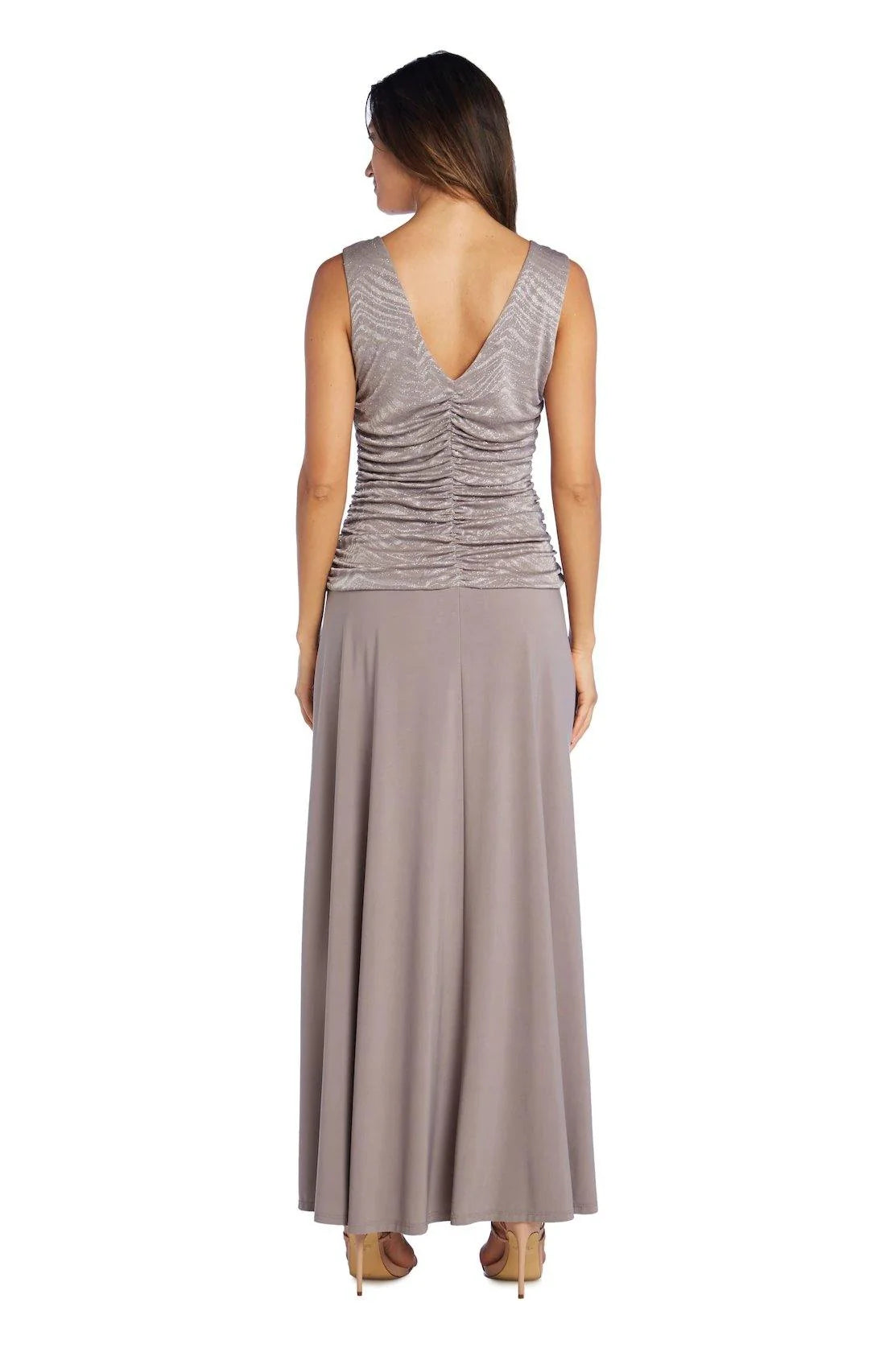 Weitese Dress Elegant Cowl Neck Dress Sleeveless Sheath/Column Floor-Length Prom Dress/Mother of the Bride Dress