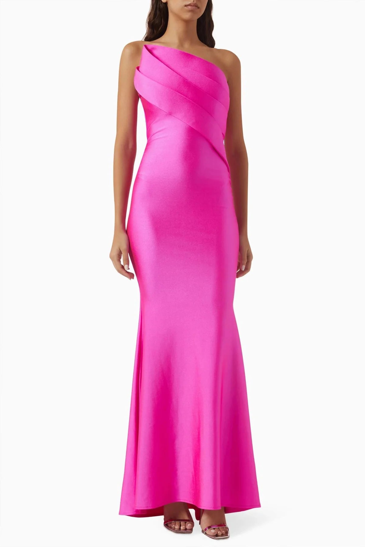 Robe Weitese élégante robe de soirée bleu clair une épaule en satin et robe de bal sirène 