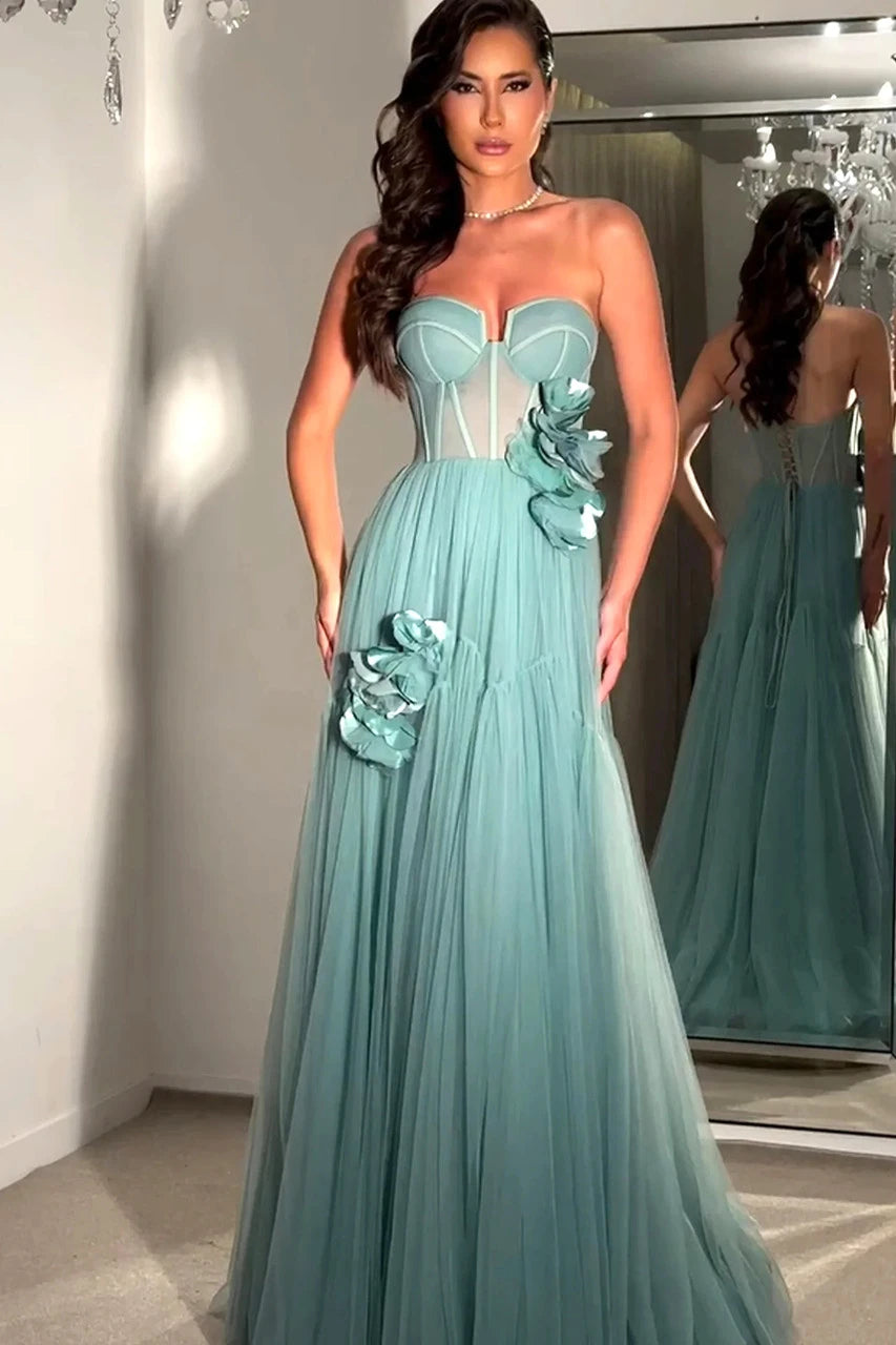 Robe Weitese élégante bustier à fleurs, style sirène, robe longue trapèze sans manches, robe de bal 