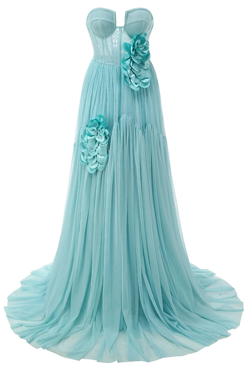 Robe Weitese élégante bustier à fleurs, style sirène, robe longue trapèze sans manches, robe de bal 