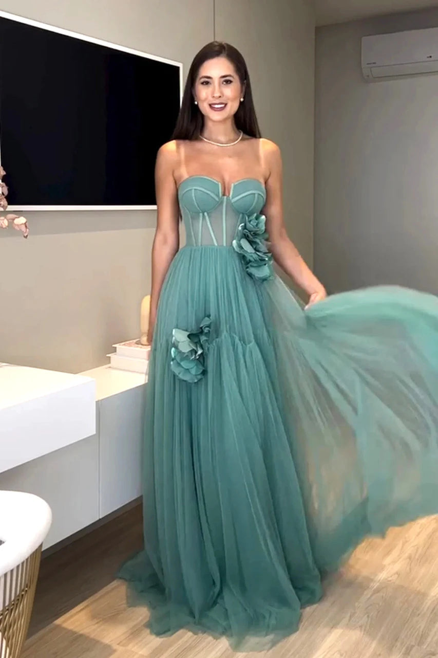 Robe Weitese élégante bustier à fleurs, style sirène, robe longue trapèze sans manches, robe de bal 