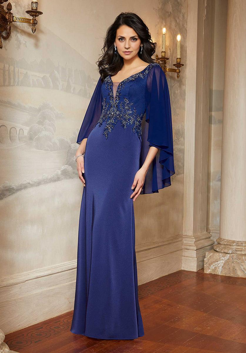 Weitese Dress Elegant Sweetheart Prom Dress Mermaid Cape Sleeves Full Length Mother Of The Bride With Lace Applique
