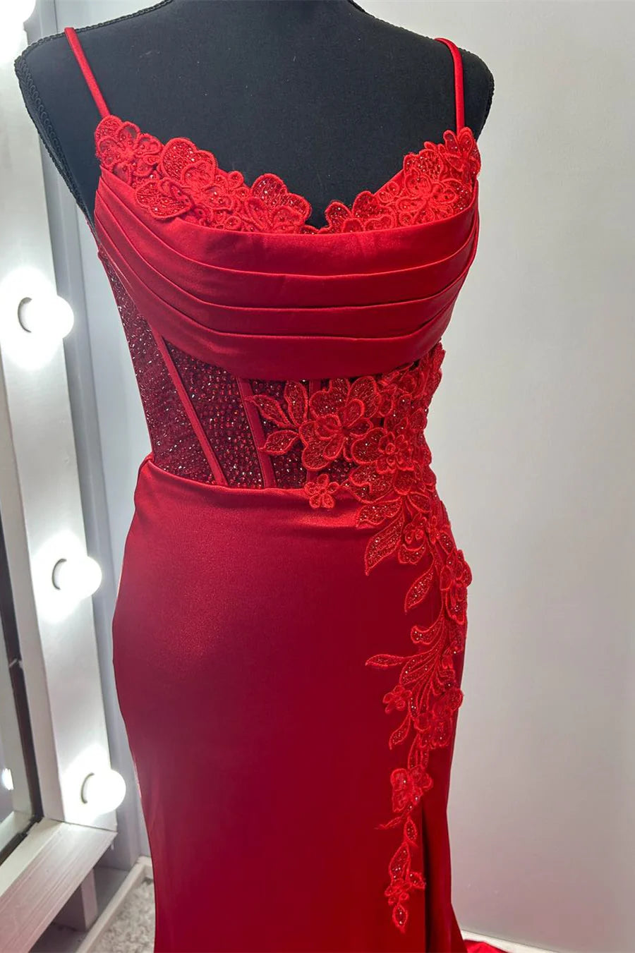 Weitese Dress Emerald Green Appliques Cowl Neck Long Dress Prom Dress