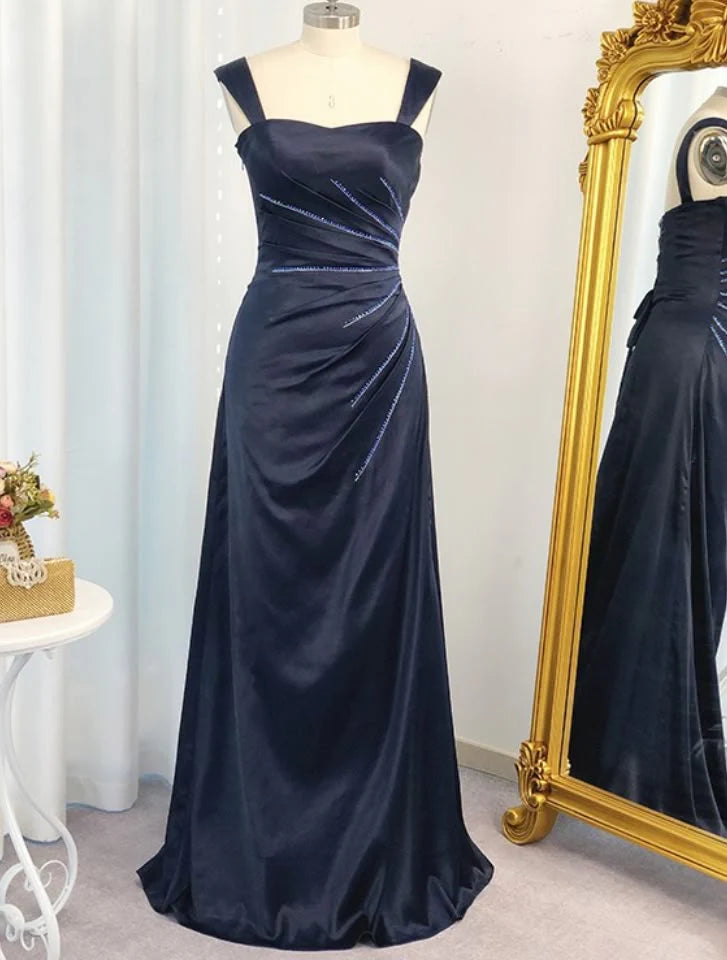 Weitese Dress Formal Women's Dresses A Line Satin Long Vintage Formal Party Dress Prom Dress In Store