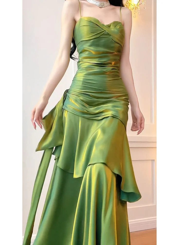 Weitese Dress Formal Women's Dresses Spaghetti Straps Green Long Evening Dress Formal Party Dress Prom Dress In Store