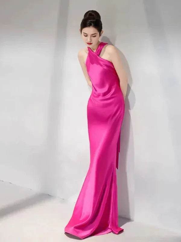 Weitese Dress Formal Women's Dresses Mermaid Hot Pink Long Prom Dress Wedding Guest Dresses Party Dress Prom Dress In Store