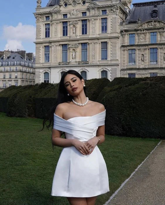 Weitese Dress Formal Women's Dresses Off The Shoulder A Line Short Homecoming Dress Formal Party Gown Prom Dress In Store