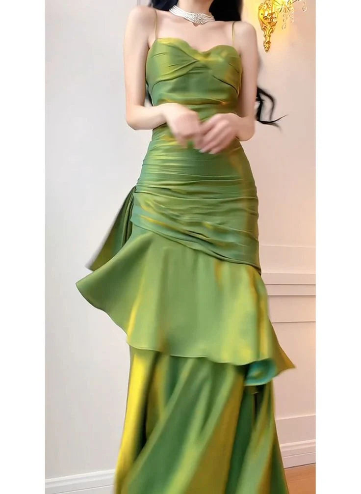 Weitese Dress Formal Women's Dresses Spaghetti Straps Green Long Evening Dress Formal Party Dress Prom Dress In Store
