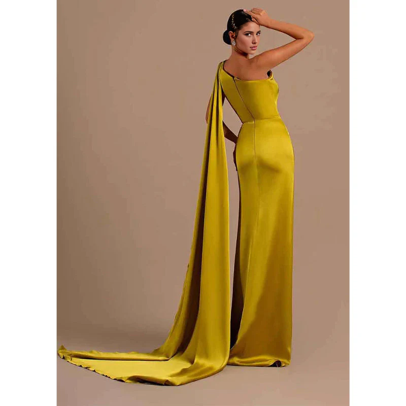 Vestido formal Weitese, vestidos de mujer únicos, un hombro alto, abertura, largo, vestido formal de fiesta, vestidos de graduación, tiendas de vestidos de graduación 