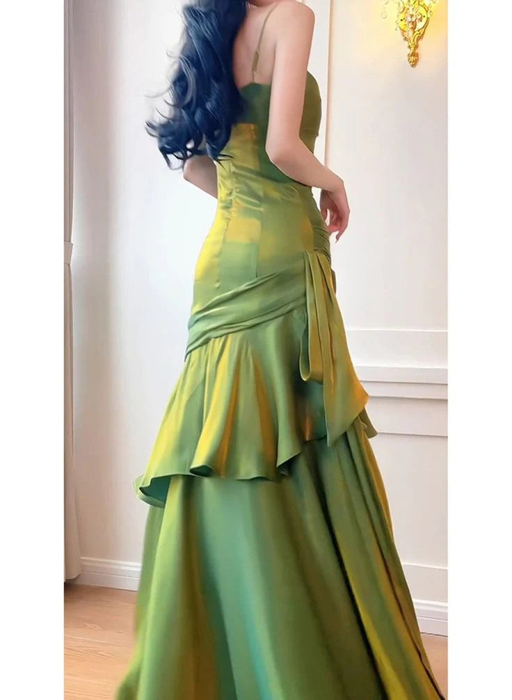 Weitese Dress Formal Women's Dresses Spaghetti Straps Green Long Evening Dress Formal Party Dress Prom Dress In Store