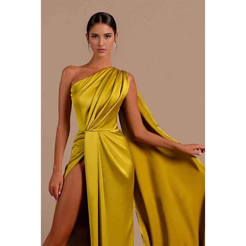 Weitese Dress Formal Women's Dresses  Unique One Shoulder High Split Long Formal Party Dress Prom Dresses Prom Dresses Shops