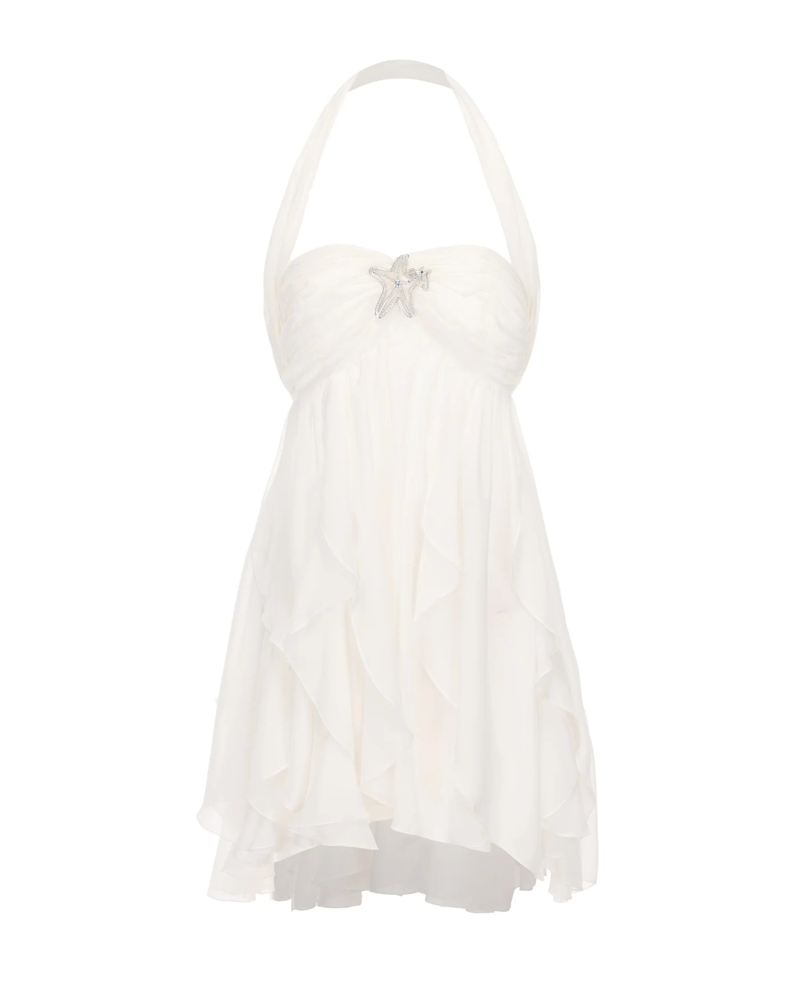 Weitese Dress Halter Sleeveless Ruffle Homecoming Dress Open Back Pink Ruched Mini Dress