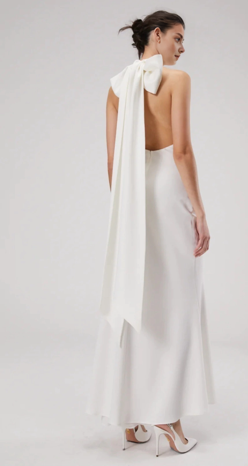 Vestido Weitese rosa intenso para mujer, vestidos largos Hlater, vestidos de fiesta con lazo, cinta, sexy, sin espalda, vestido de fiesta con hombros descubiertos. 