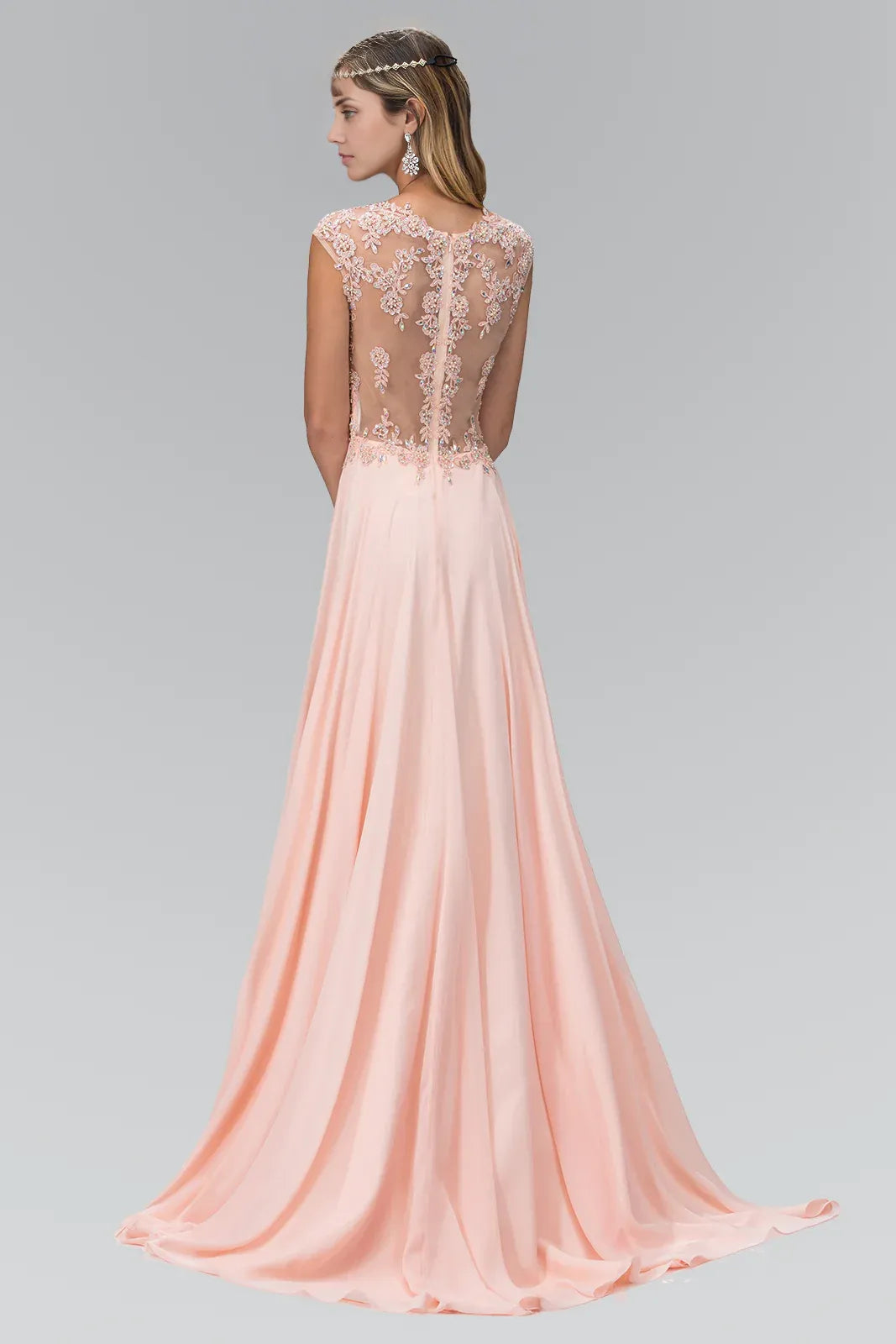 Weitese Dress Long Formal Cap Sleeve Ruched Bodice Prom Dress Chiffon Mother of the Bride Dress Bridesmaid Dress