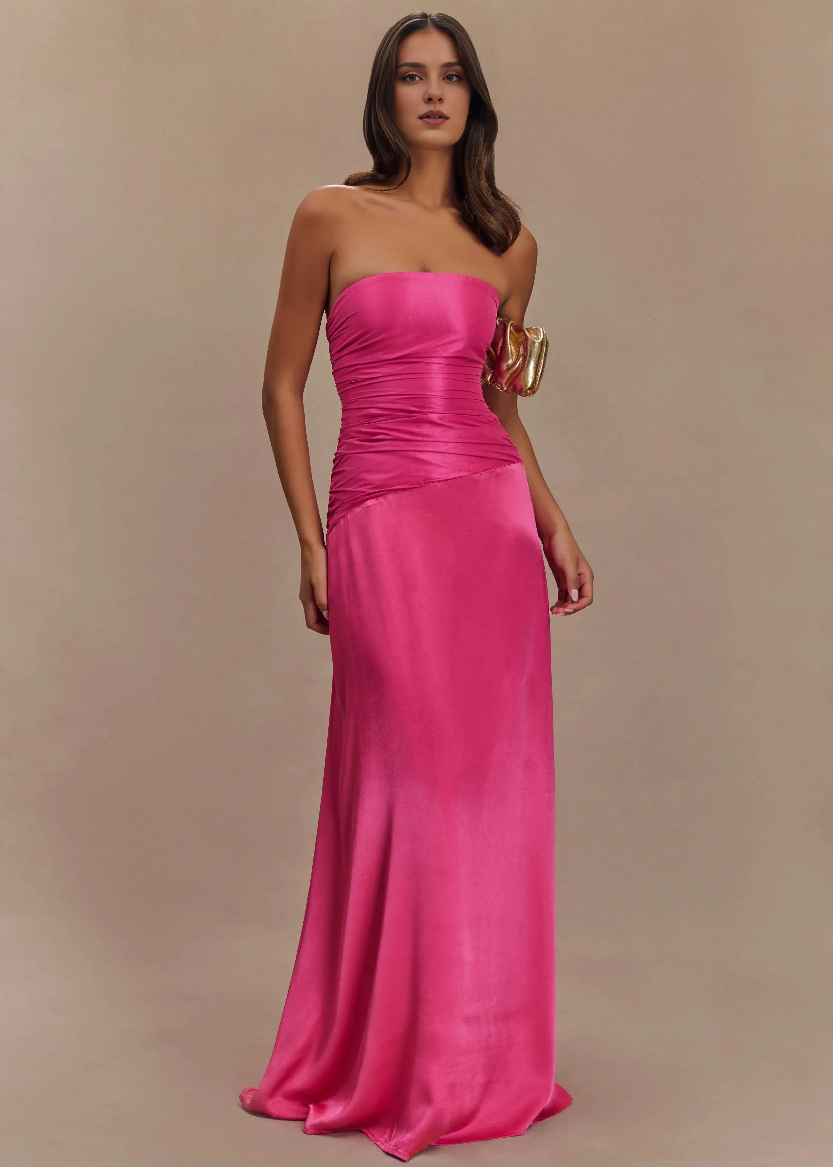 Weitese Dress Mermaid Sexy Formal Prom Party Dress Off-The-Shoulder Floor Length Sleeveless Wedding Guest Dress Pleats Prom Dress