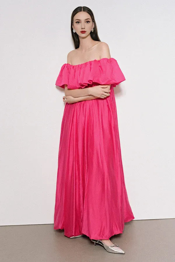 Robe Weitese à épaules dénudées, plissée, longueur au sol, longue, sans manches, élégante, ligne A, dos nu, robe de bal 