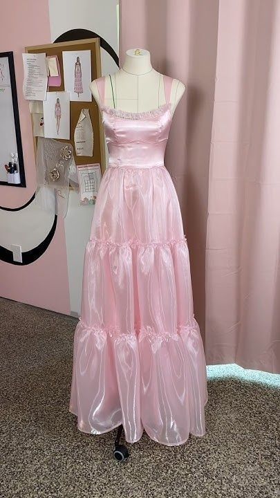 Weitese Dress Pink Fashion Elegant Shiny A-line Spaghetti Strap Long satin Lace Ball Gown Prom Dresses