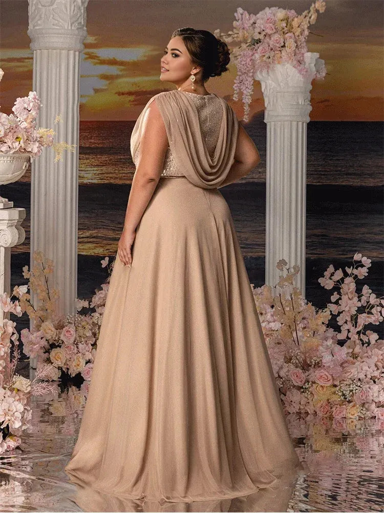Robe Weitese grande taille en mousseline multicolore pour demoiselle d'honneur, robe de soirée longue au sol, robe de bal de mariage pour femme, robe de maman 