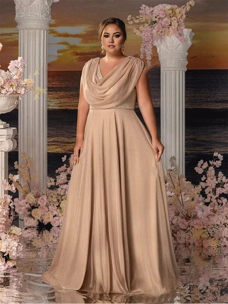 Robe Weitese grande taille en mousseline multicolore pour demoiselle d'honneur, robe de soirée longue au sol, robe de bal de mariage pour femme, robe de maman 