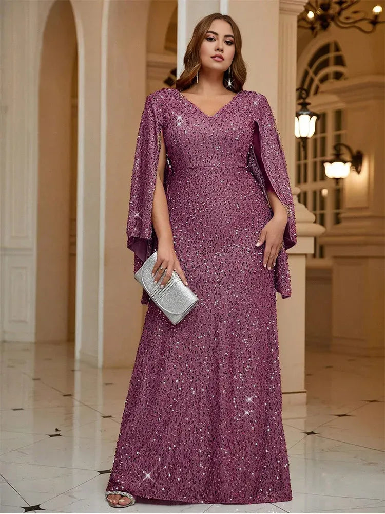 Robe Weitese grande taille rose châle brillant magnifique robe de soirée de salle de bal robe de soirée de mariage robe de bal pour femme 