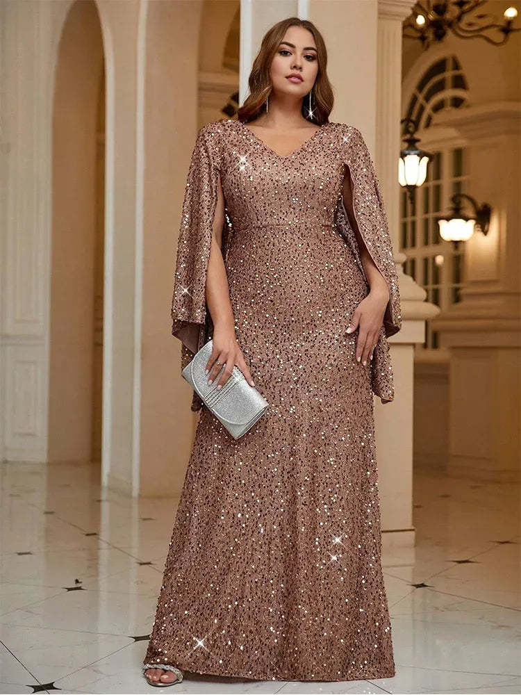 Robe Weitese grande taille rose châle brillant magnifique robe de soirée de salle de bal robe de soirée de mariage robe de bal pour femme 