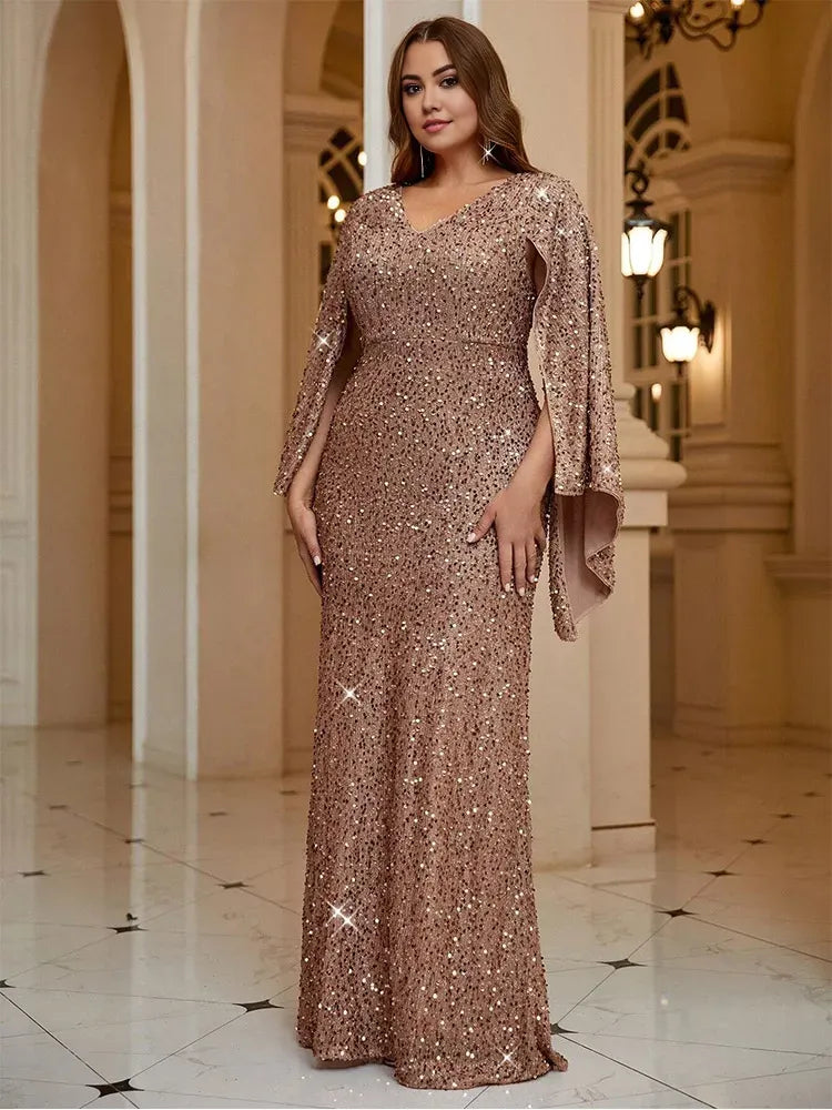 Robe Weitese grande taille rose châle brillant magnifique robe de soirée de salle de bal robe de soirée de mariage robe de bal pour femme 