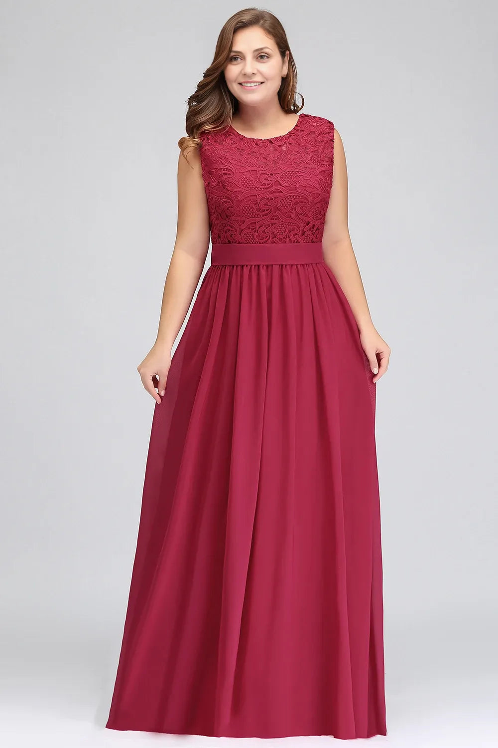 Weitese Dress Pretty New Style Evening Dress Lace A Line Prom Dress Chiffon Back Illusion Bridsmaid Dress Pleat Mother of the Bride Dress