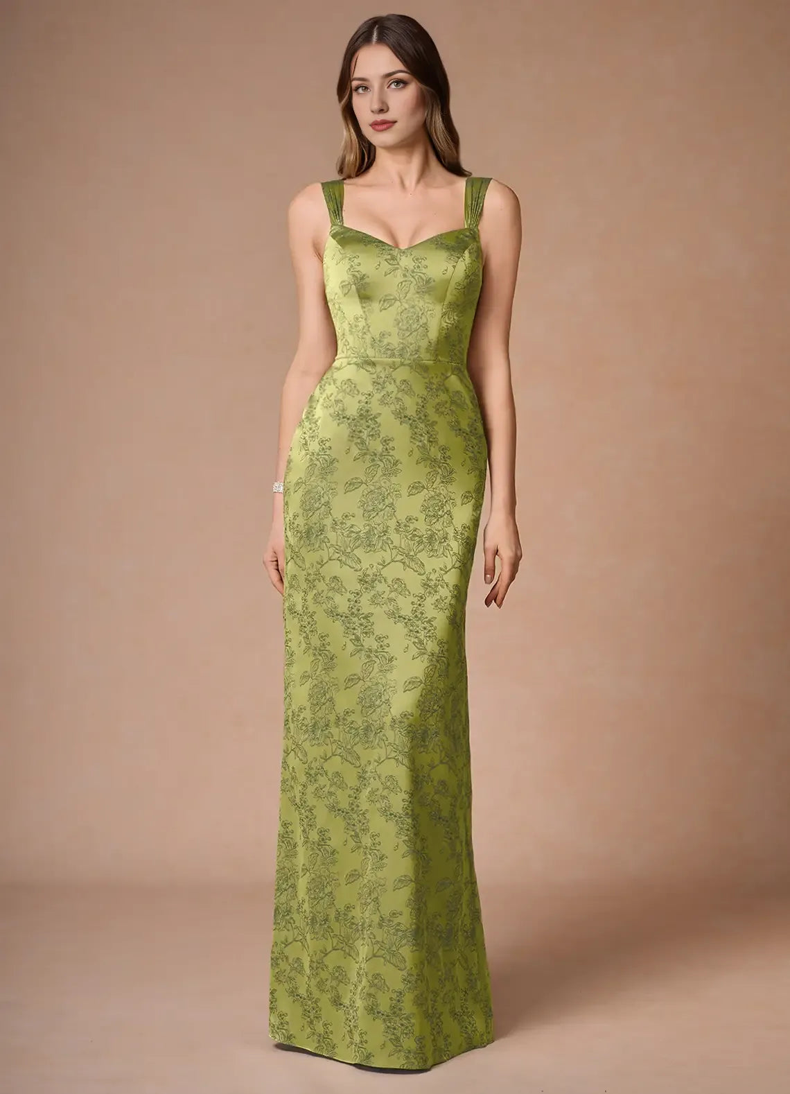 Vestido Weitese con tirantes regulares, sin mangas, romántico, estampado de flores, vestido de noche, largo hasta el suelo, escote corazón, vestido de fiesta 