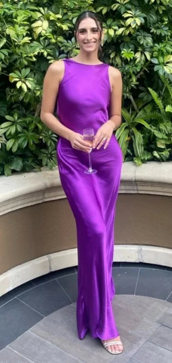 Weitese Dress Sexy Halter Sleeveless Backless Mermaid Satin Long Prom Dresses Party Dress