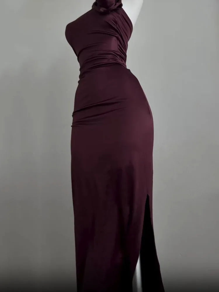 Weitese Dress Sexy Strapless Backless Long Dress Women Summer Fashion Ribbon Flower Party Evening Dresses Elegant Sleeveless Bodycon Prom Dress