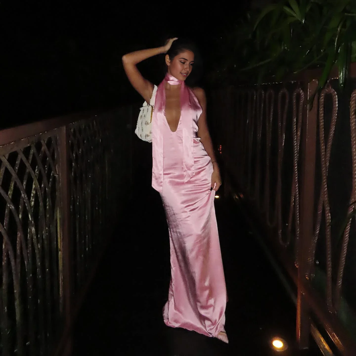 Weitese Dress Sheer Pink Off Shoulder Satin Open Back Party Dress Lake Blue Deep V Neck Floor Length Prom Dress