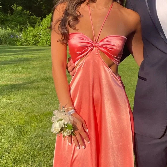 Weitese Dress Simple Strapless Prom Dress Sleeveless Floor Length Formal Wear Dresses