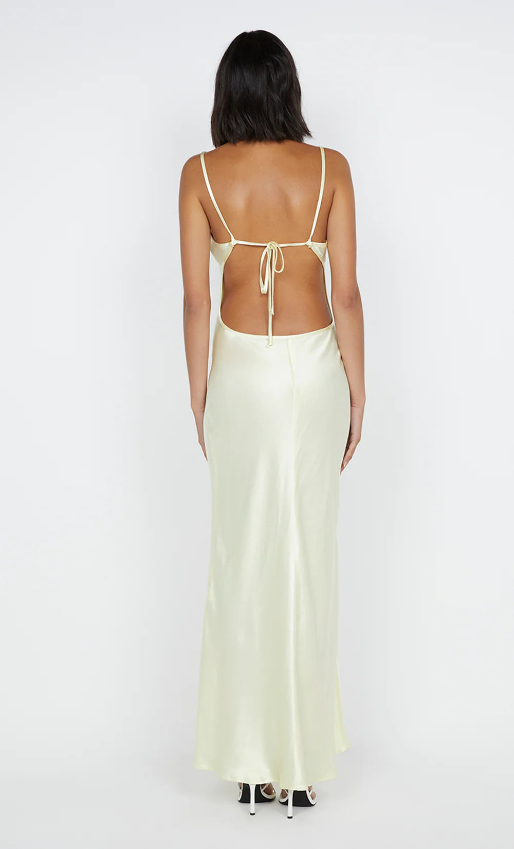 Robe Weitese simple, tube droit, bretelles spaghetti, sans manches, dos ouvert, couleur unie, robe longue, robe de bal 