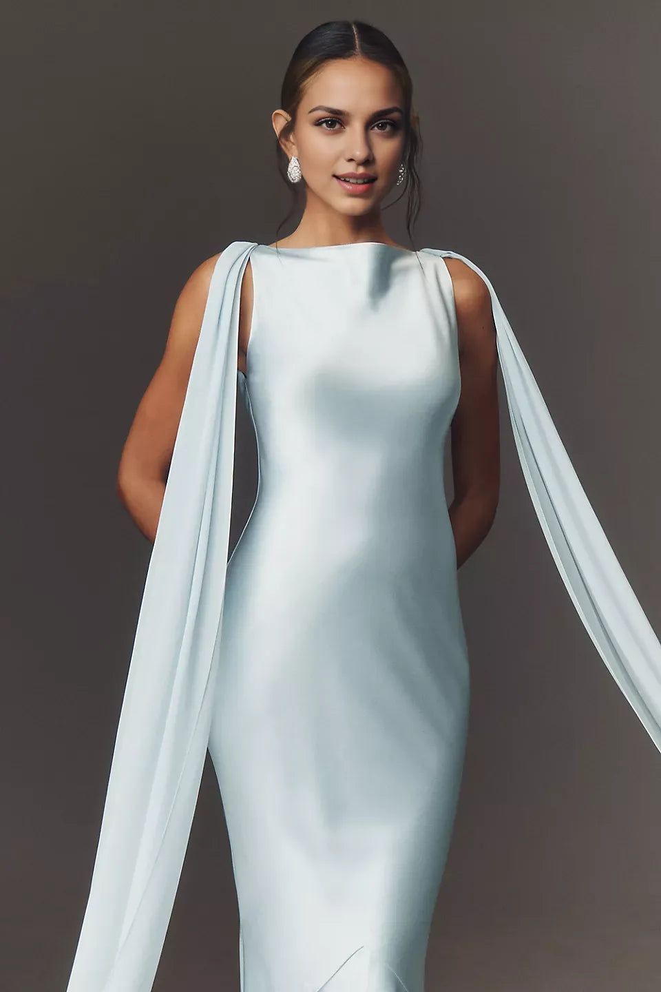 Robe Weitese sans manches, col bateau, robe longue en satin, dos nu, traîne courte, robe de bal sexy 