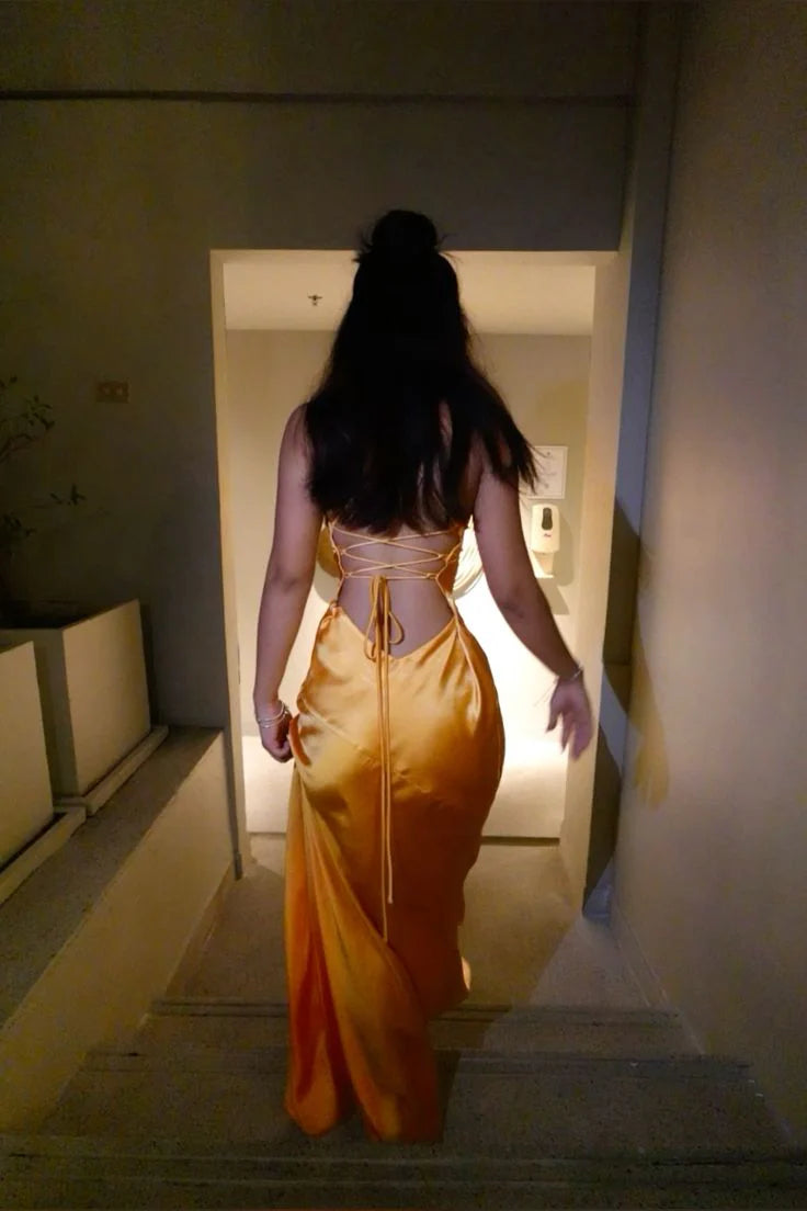 Weitese Dress Spaghetti Straps Long Prom Dress Sexy With Side Slit Formal Wear Dresses