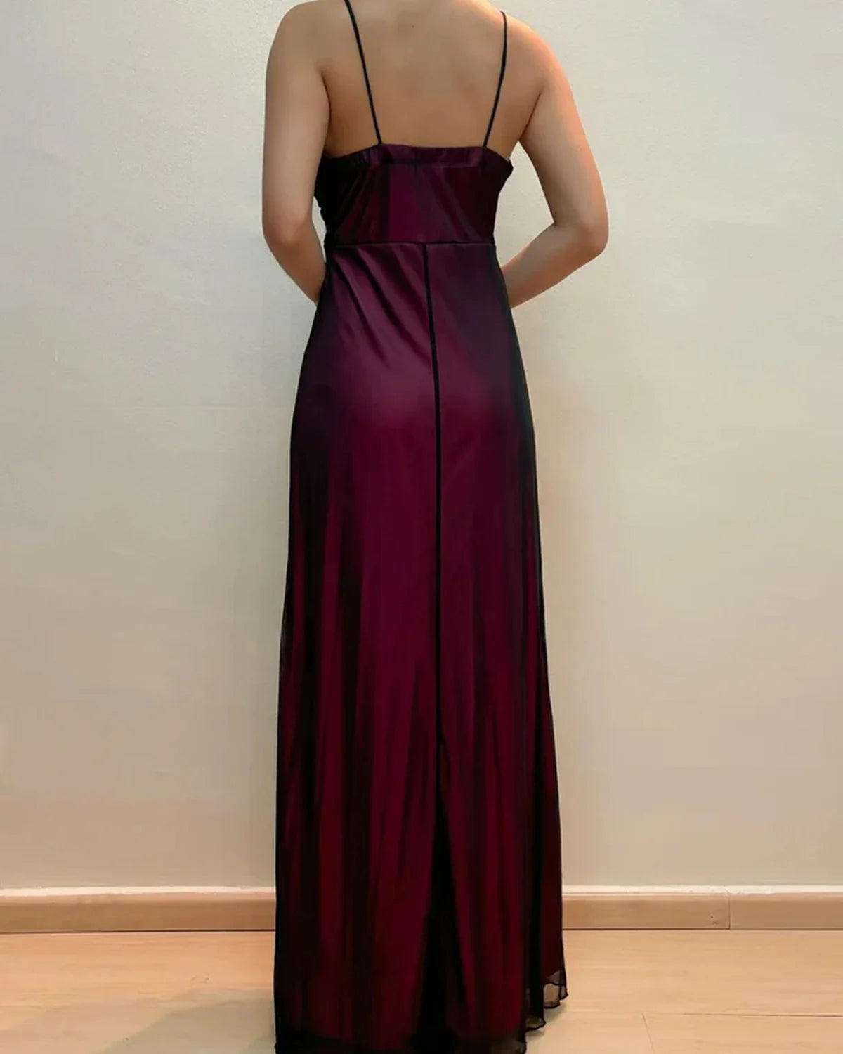 Robe Weitese à bretelles spaghetti, col en V, coupe trapèze, robe longue vintage à volants, robe de soirée, robe de bal 