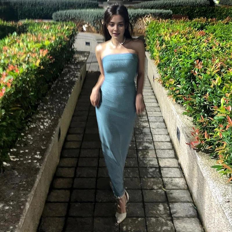 Robe Weitese Sparkle &amp; Shine Sexy Dress Sans Manches Dos Nu Moulante Anniversaire Maxi Robes Pour Femmes Club Soirée Fête Robe De Bal 