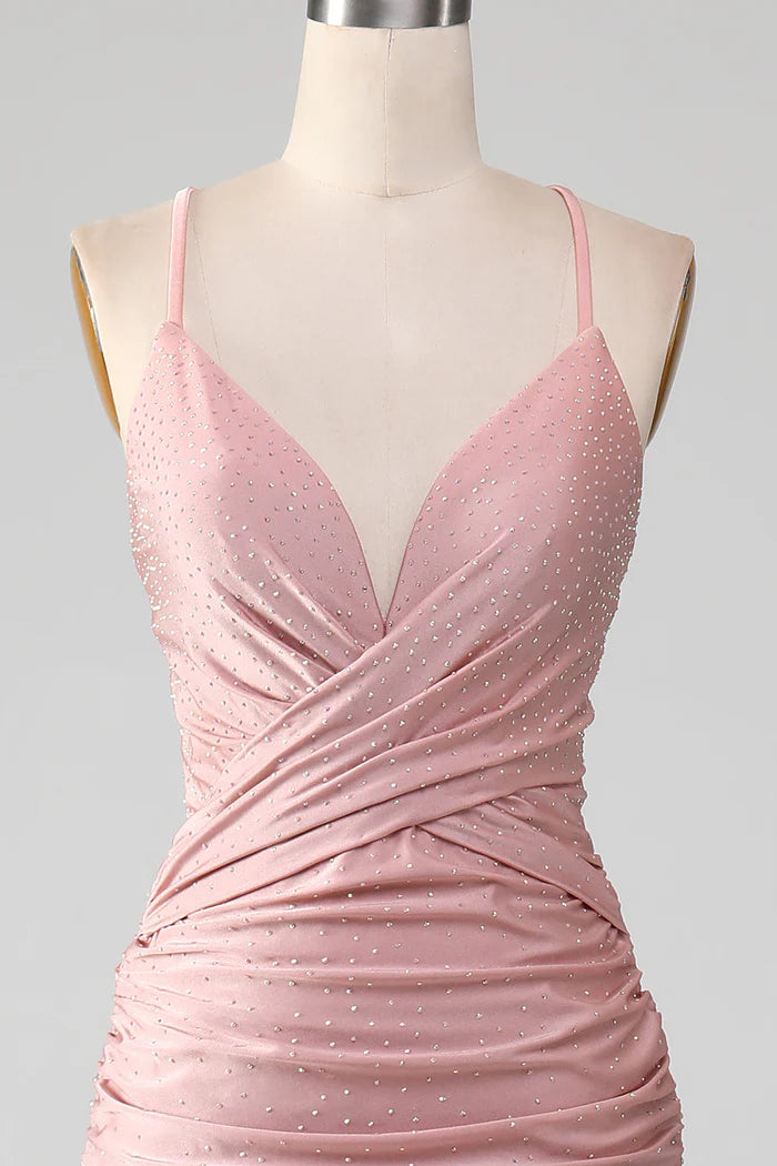 Vestido Weitese con cuentas ruborizadas brillantes, vestido de fiesta sin mangas, vestido largo con corte sirena, vestido de fiesta 