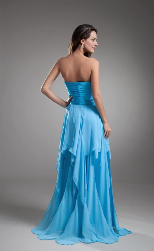 Weitese Dress Strapless Maxi Draped Dress With Ruched Bodice Prom Dress Formal Wear Dresses