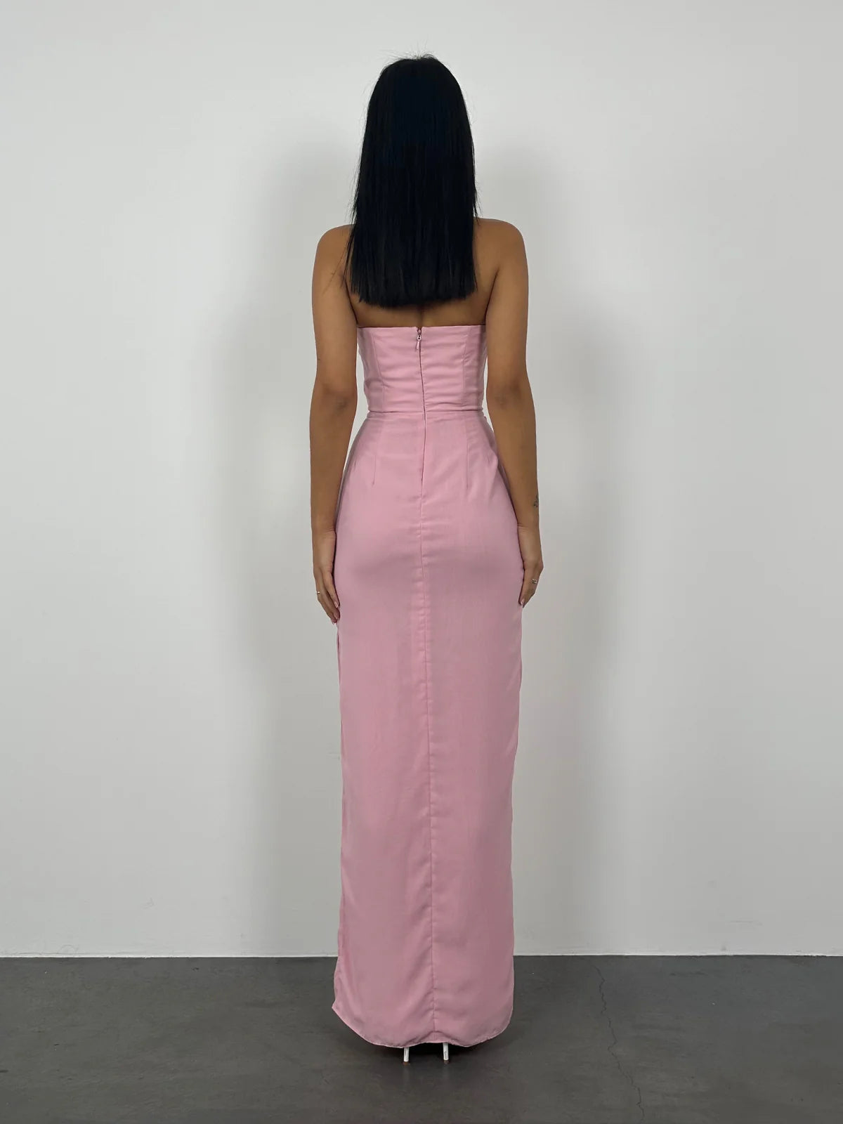 Weitese Dress Strapless Mermaid Long Evening Gown Elegant Pleated Sweetheart Sleeveless Prom Dress With Side Slit