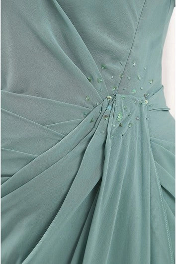 Weitese Dress Sweetheart Sleeveless Chiffon Zipper Dress Split Back With Central Ruching Mother of the Bride Dress