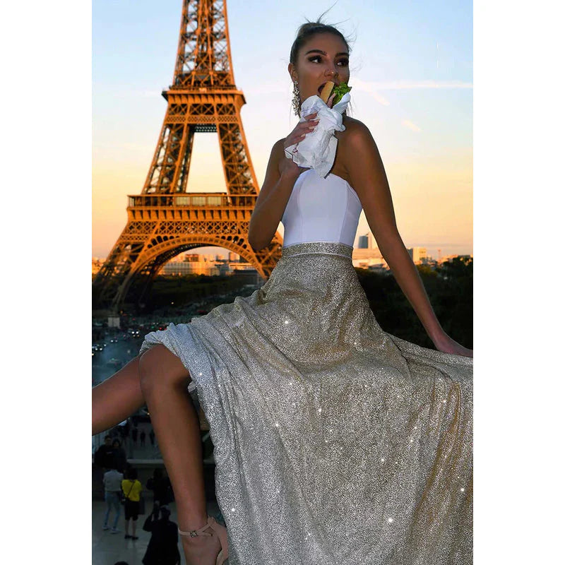 Weitese Dress Sweetheart Strapless Sequined A-Line Long Prom Evening Party Gown Prom Dresses Shops